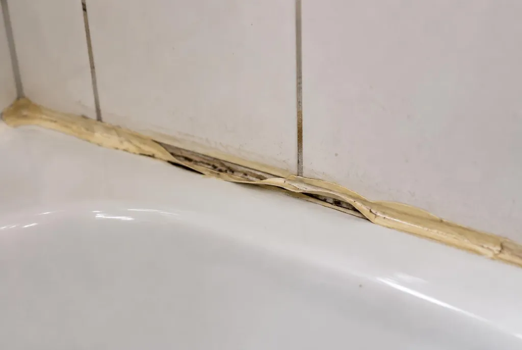 Kitbedrijf Nieuwveen – loslatende kit naast het bad